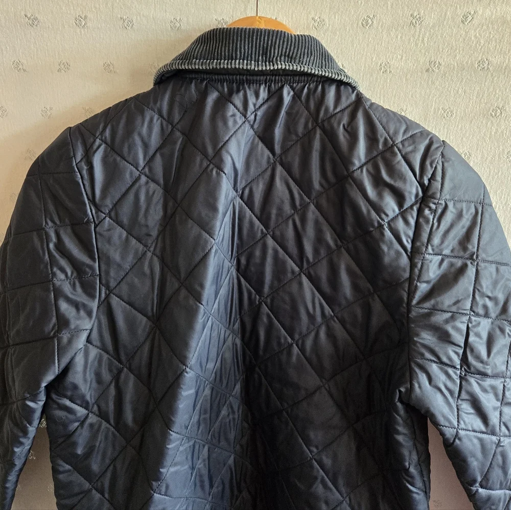 Barbour Liddesdale Navy Kid's Quilted Jacket Size L